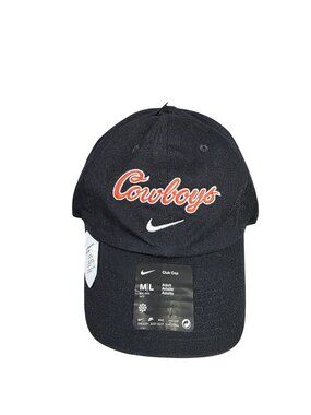 Nike Cowboys Club Cap M/L Black Cotton Adjustable Unstructured On-Field OSU